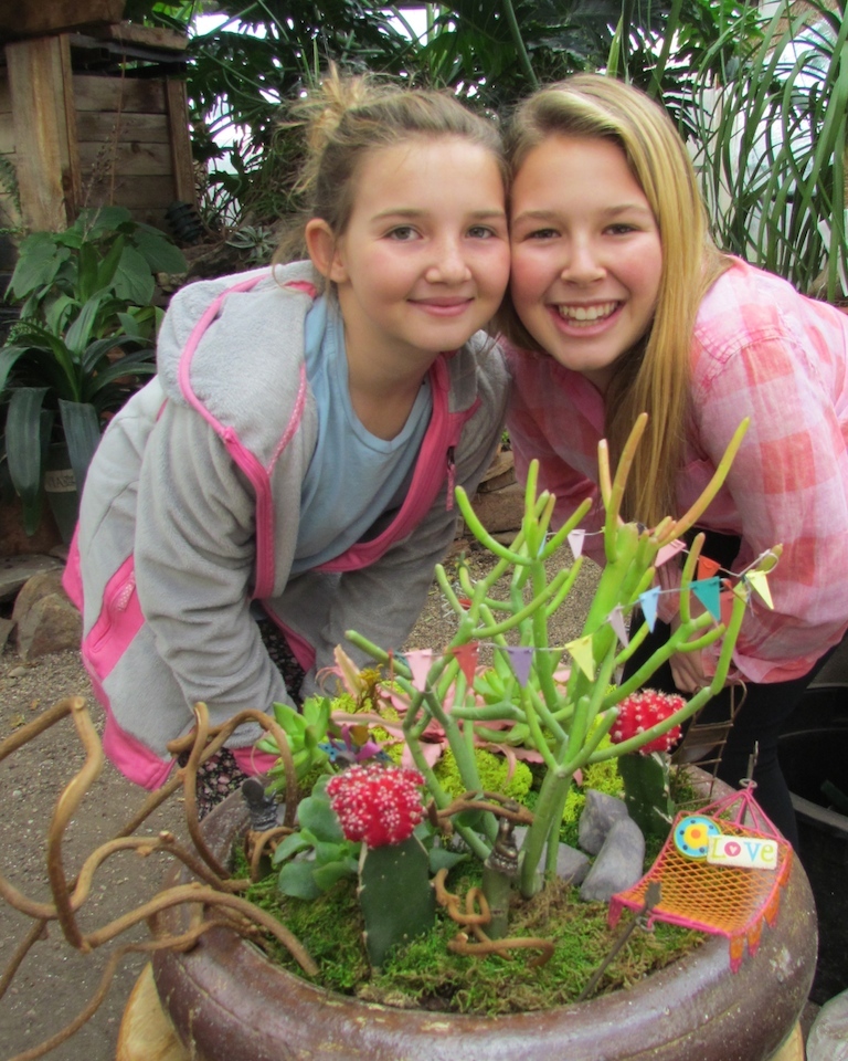 Girls at Fairy Garden Class