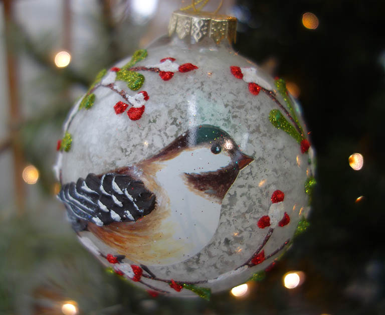 Wild Bird Glass Ornament