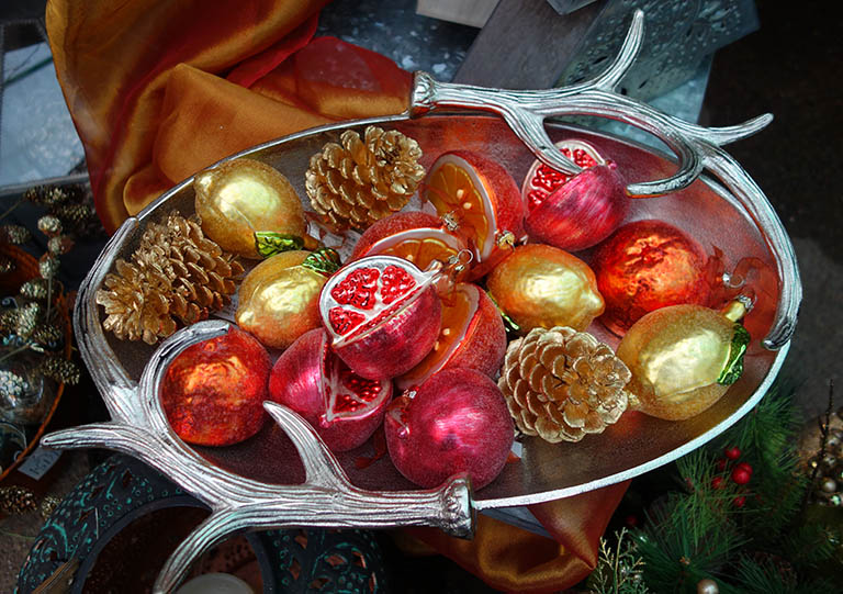 Glass Fruit Ornaments