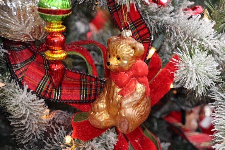 Glass Bear Ornament