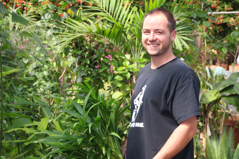 Trevor, one of our green plant experts in the greenhouse