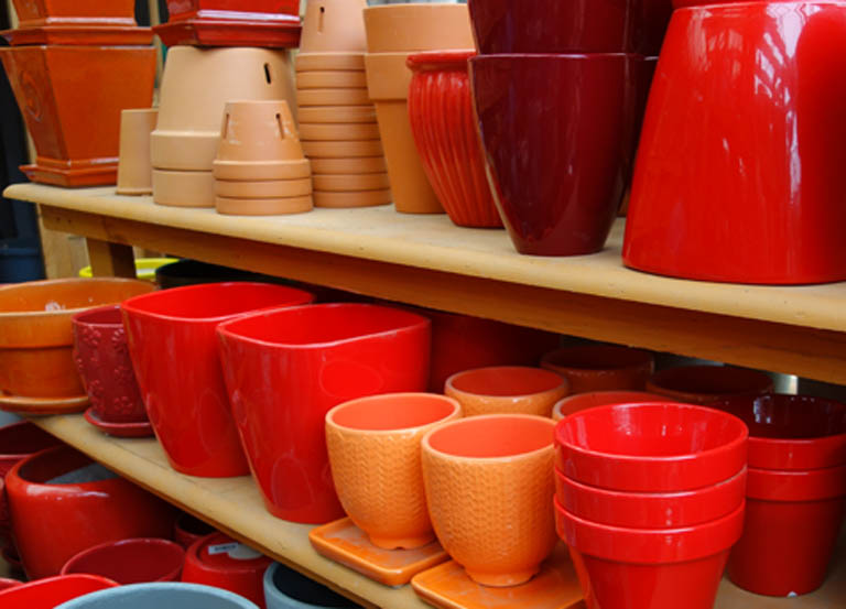 Glazed Red Pots