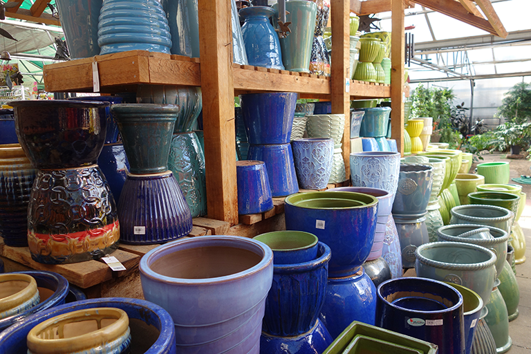 Glazed Blue Pots