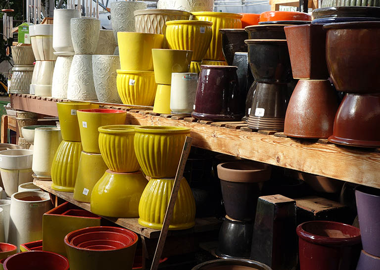 Glazed Yellow Pots
