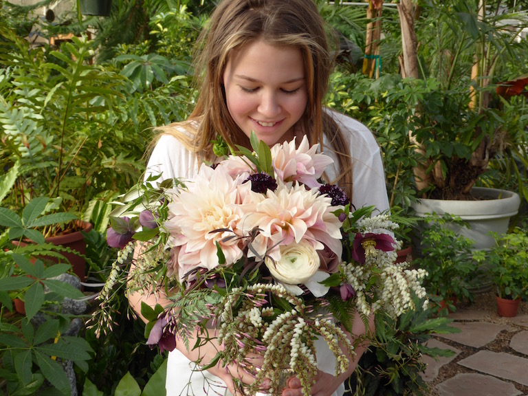 Big beautiful blush dahlias