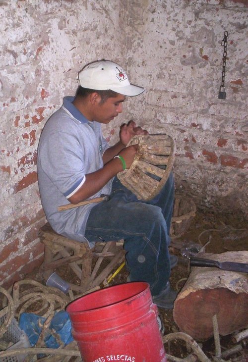 Handmade baskets from sustainable river roots