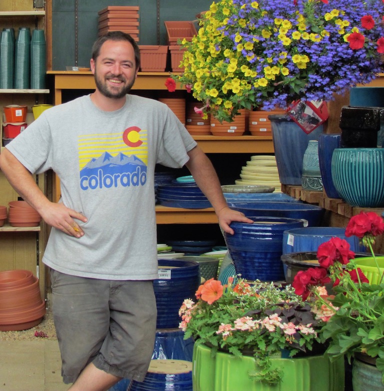 Trevor with some of our new pots