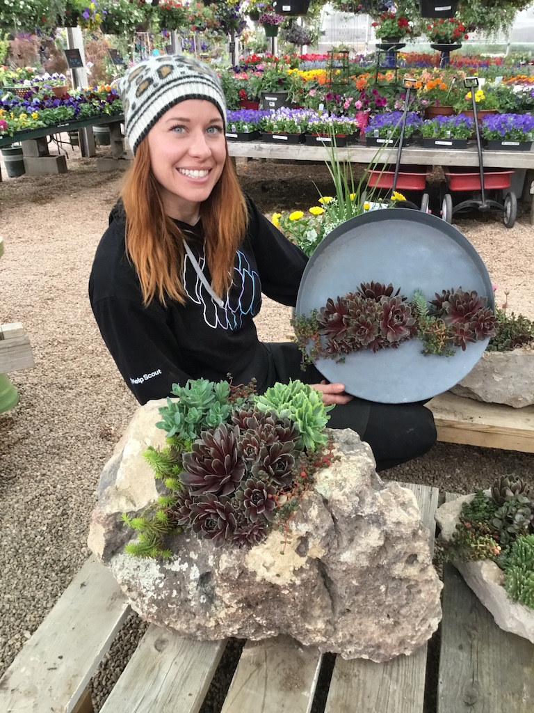 Anastasia with succulent gardens